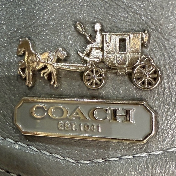 Coach Blue and Gray Opt Art Shoulder Bag - Picture 7 of 7